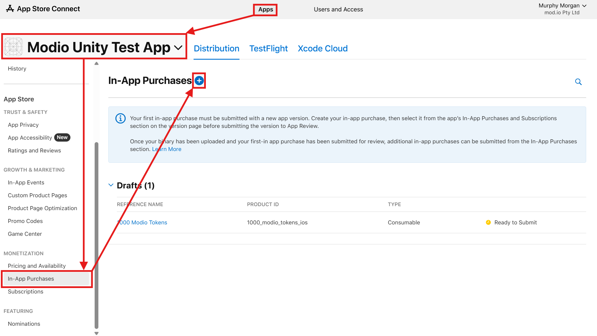 Navigate to IAP