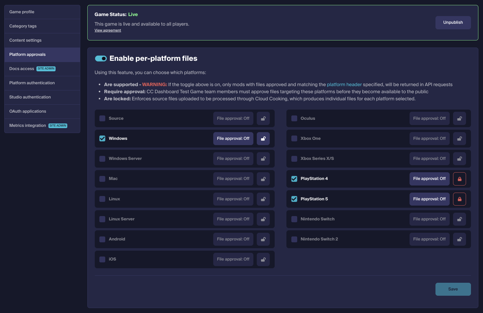 Configuring Platforms