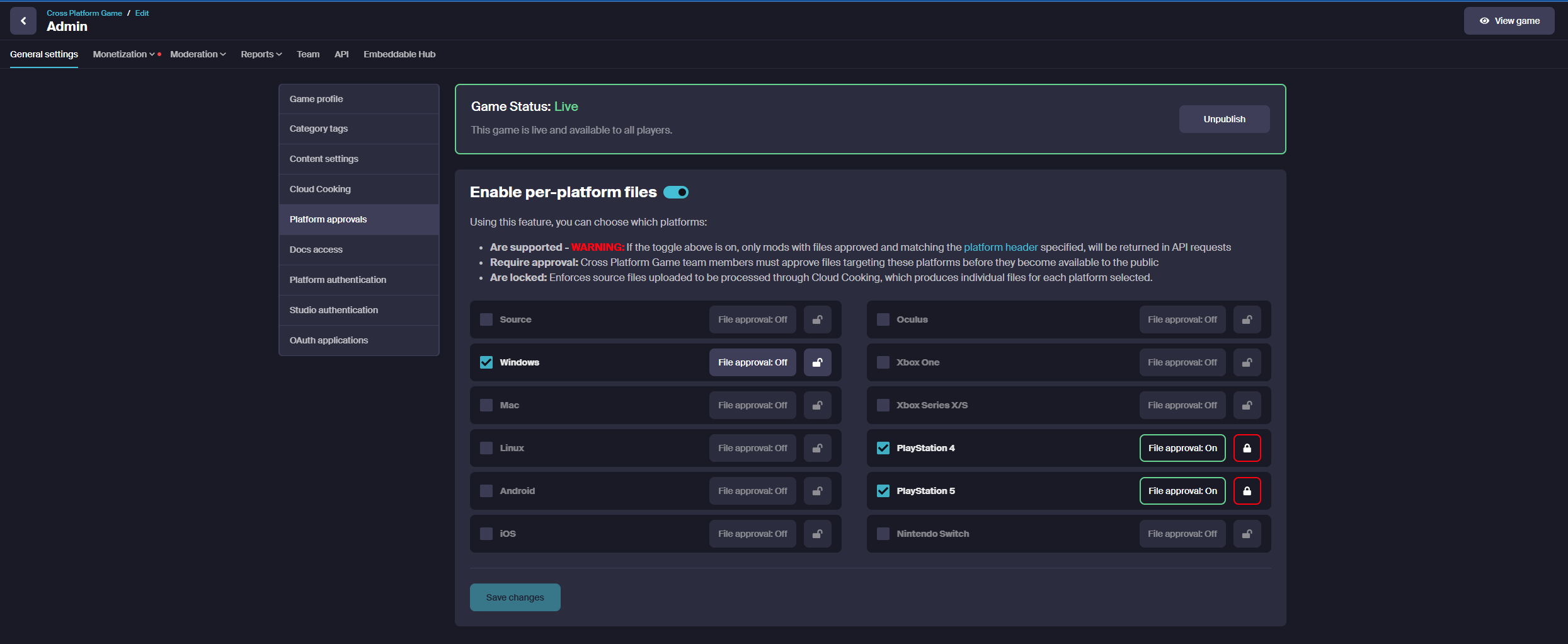 Configuring Platforms