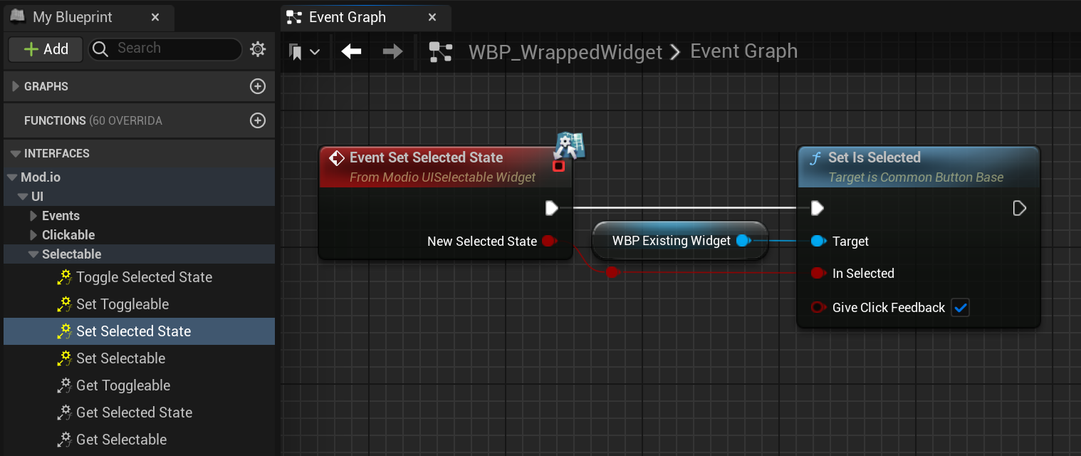 Set selected state