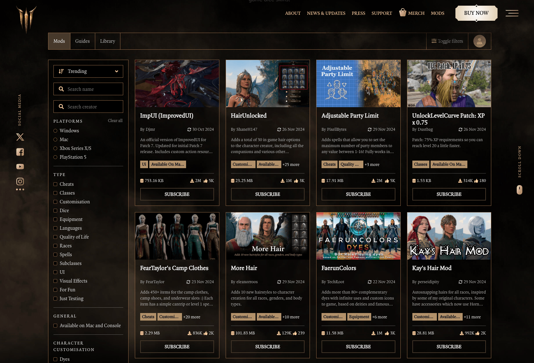 Baldur&#39;s Gate 3 embed hub