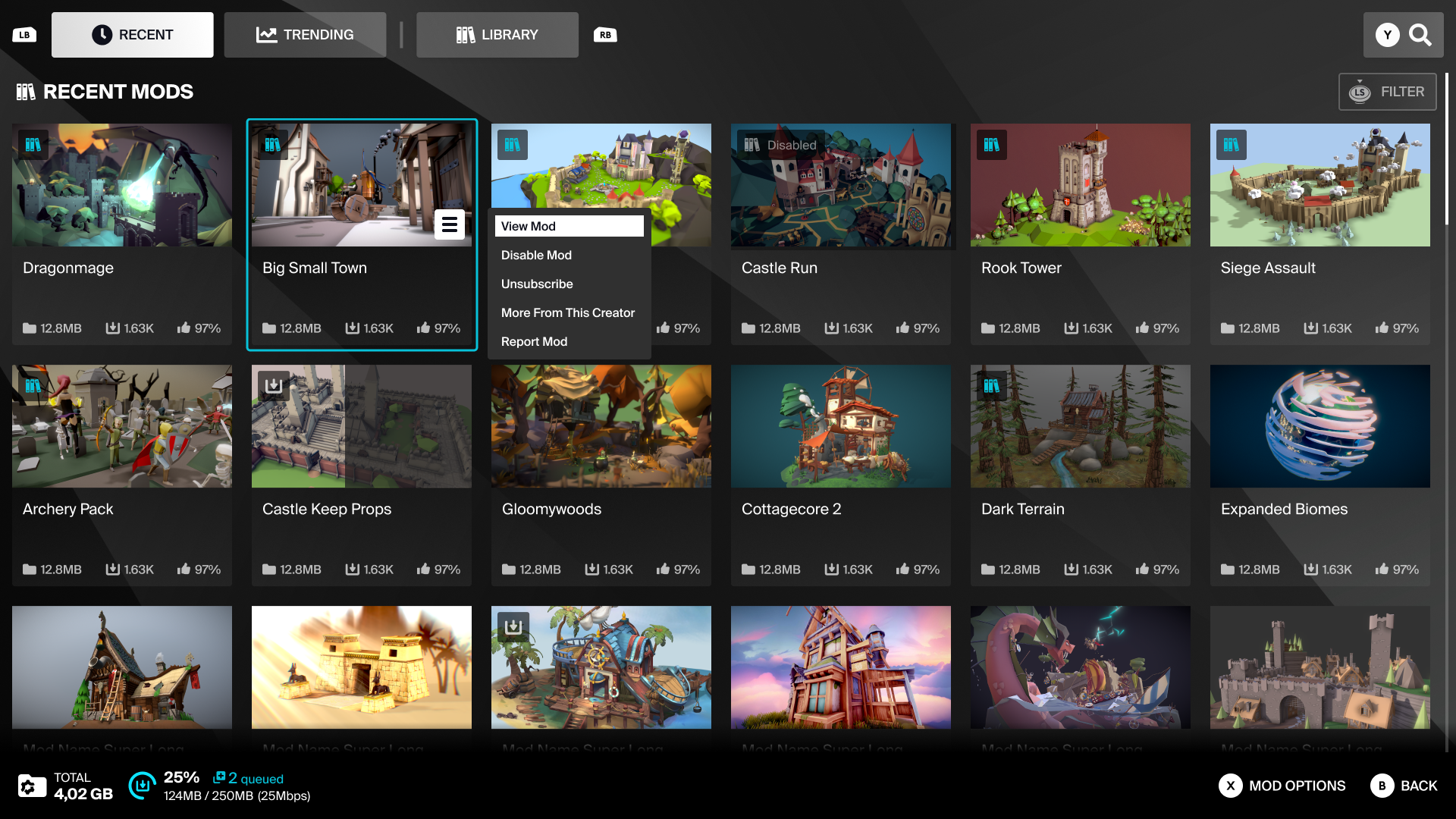mod browser recent page