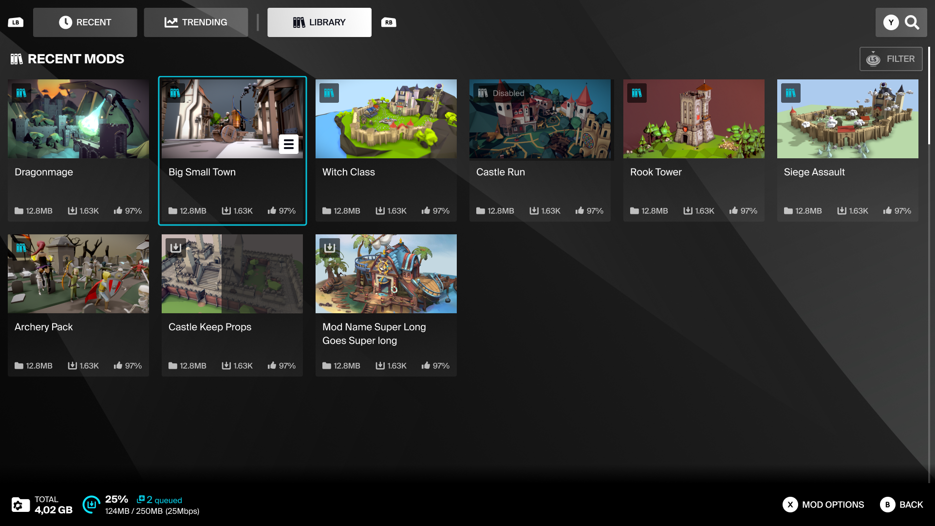 mod browser library page