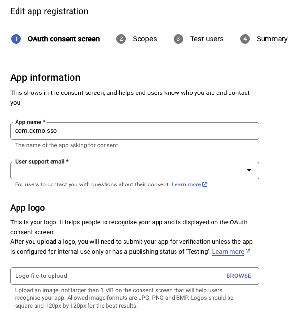 Google Cloud Console Oauth Consent Screen Step 1a