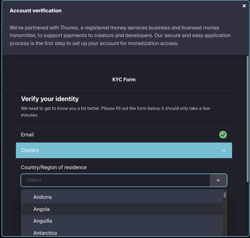 KYC Flow Example