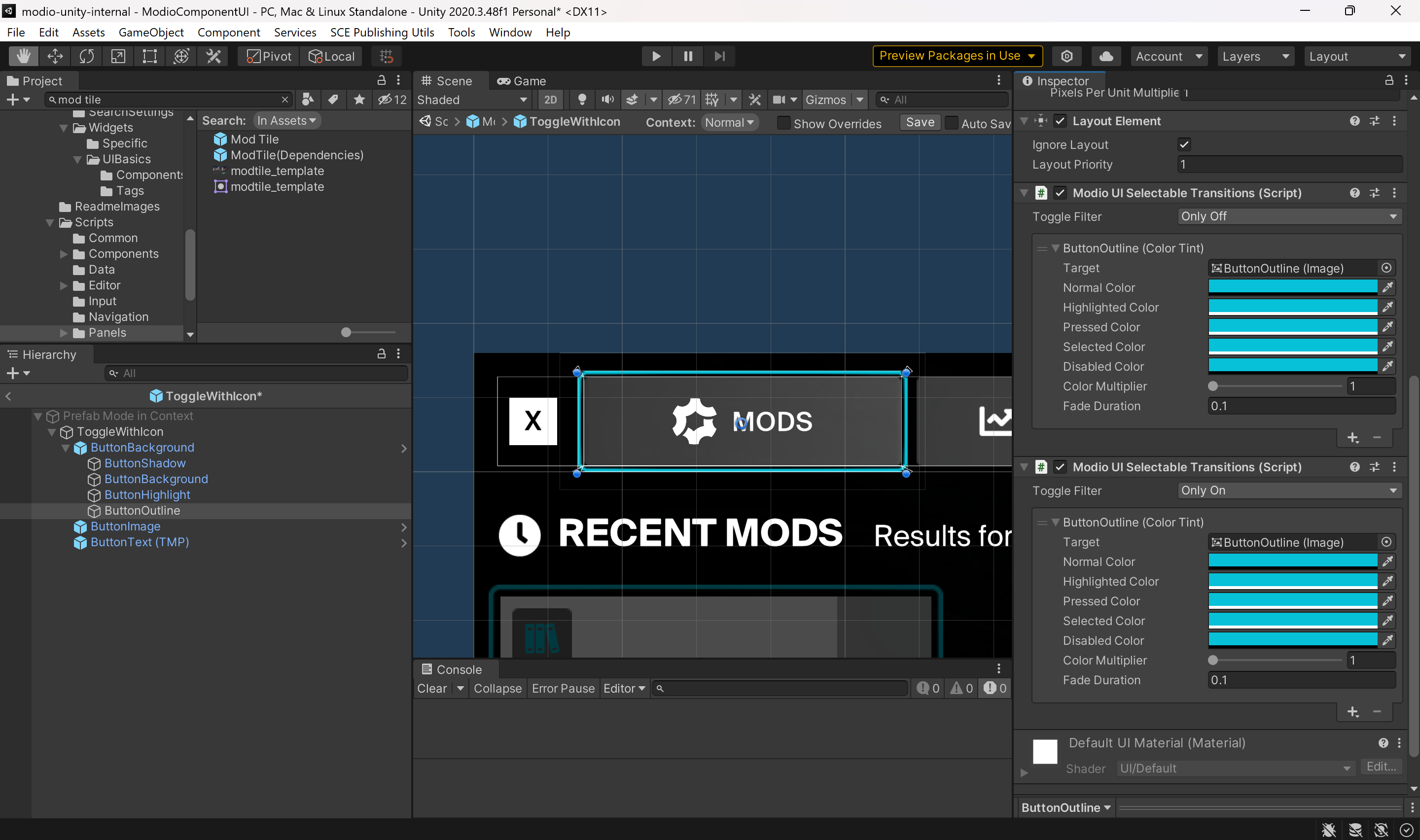 mod tile layout