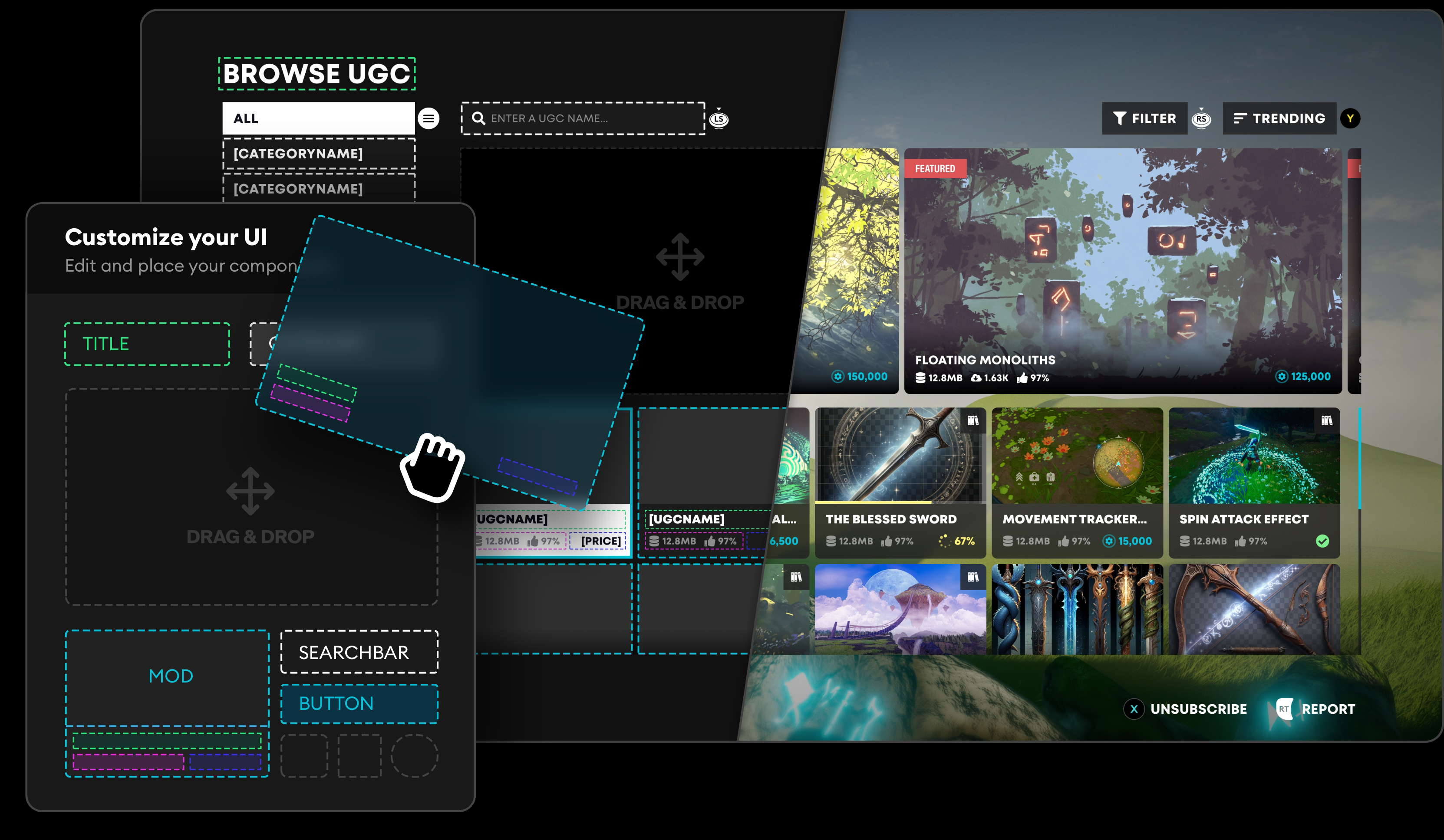 template ui overview