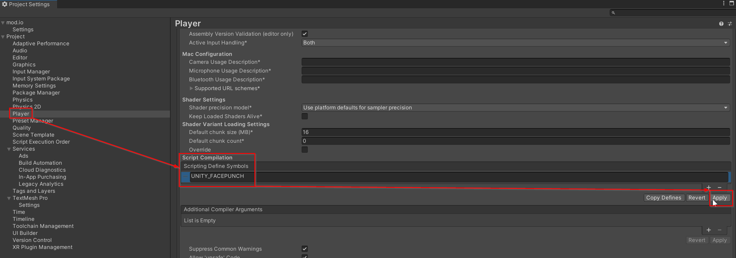 Unity Scripting Symbols