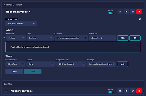 Rules Engine Regex