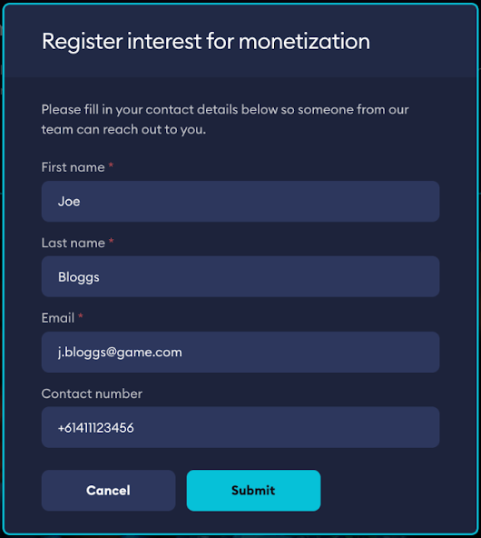 Register Your Interest FLow