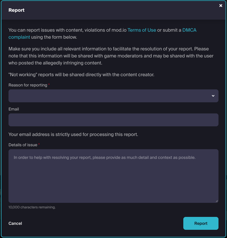 Report Form Example
