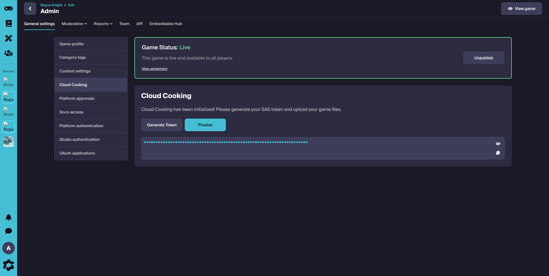 Cloud Cooking SAS Token