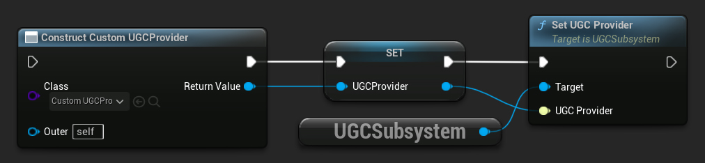 Setting the UGC provider