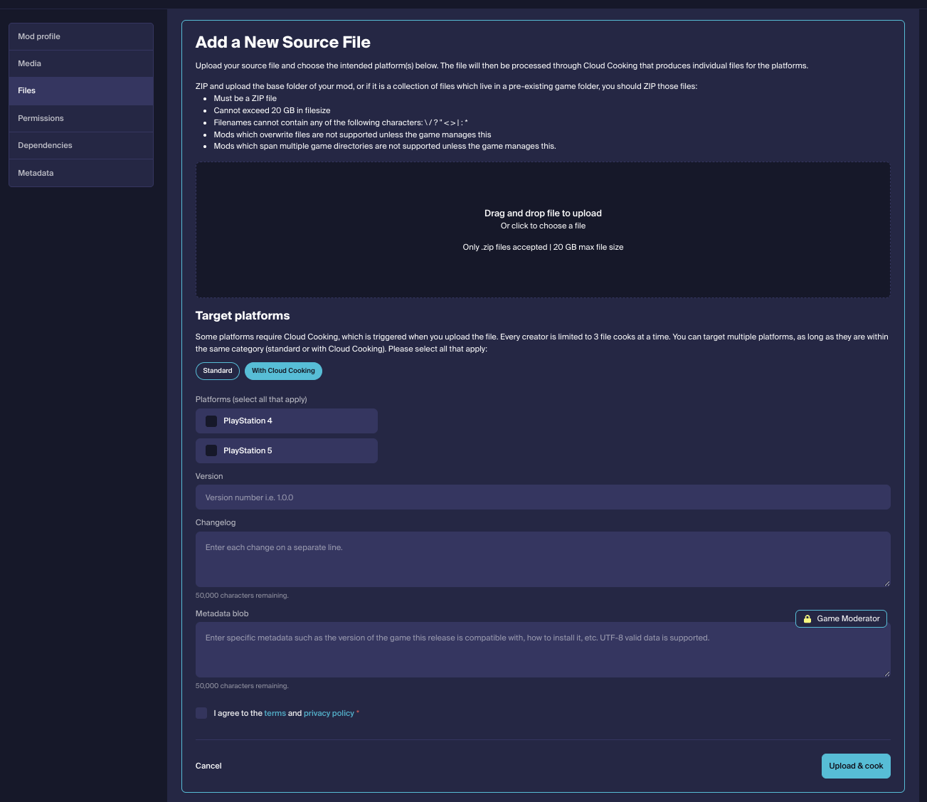 Cloud Cooking Platform Selection
