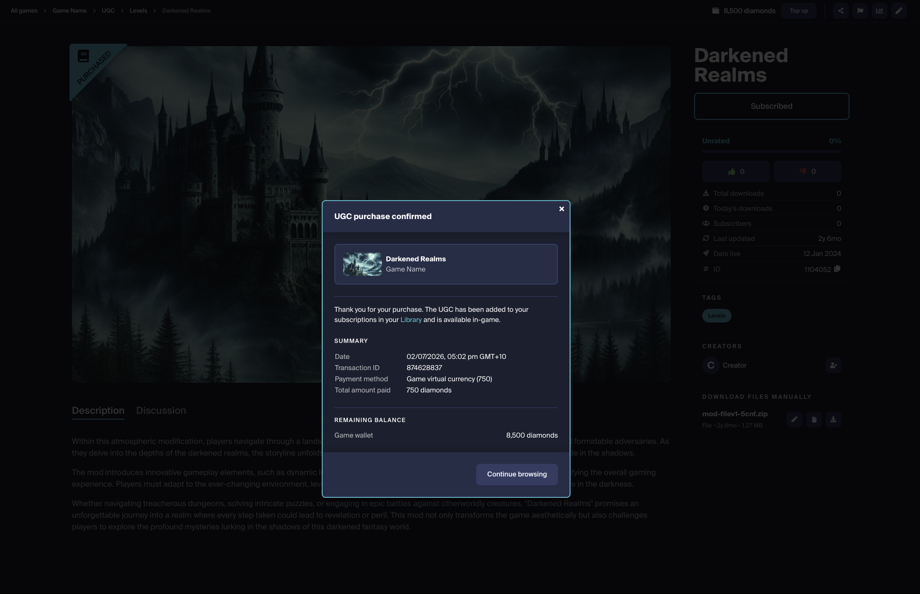 UGC Purchase Flow