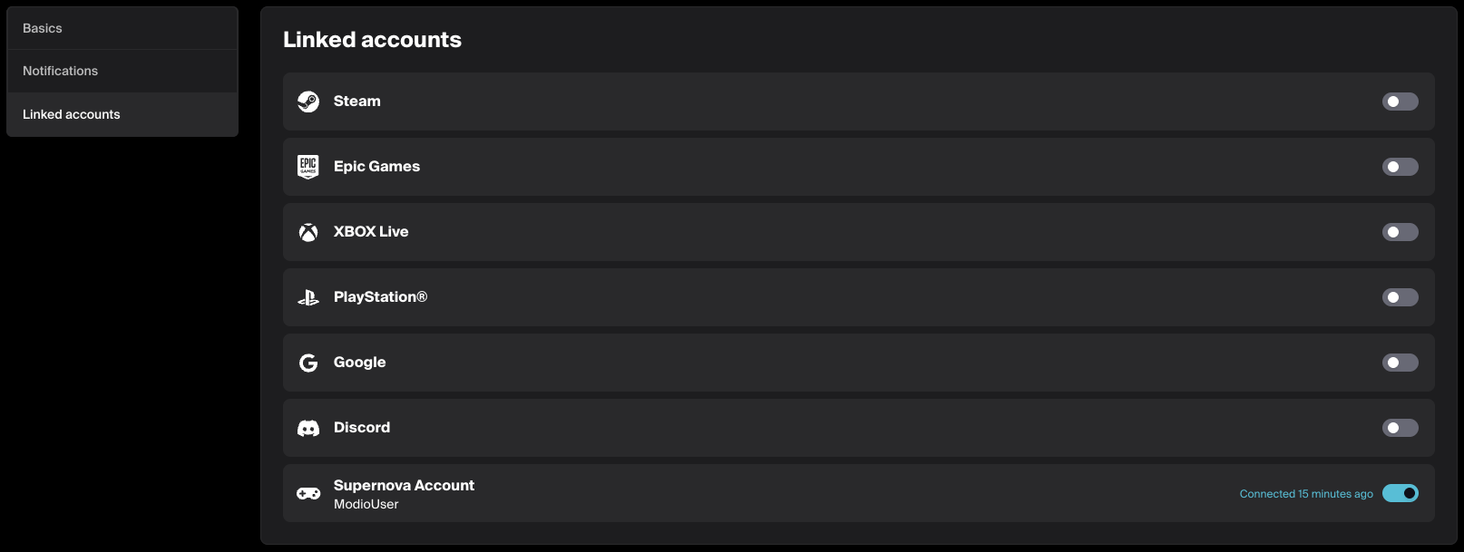 Unlink account example